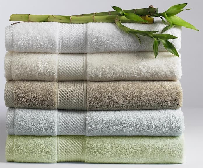 different colors of bamboo bath towels