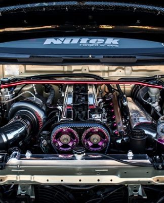 close-up of 2jz Toyota engine