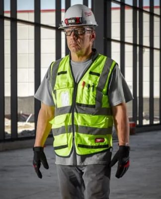 man wearing Hi-Vis Clothing