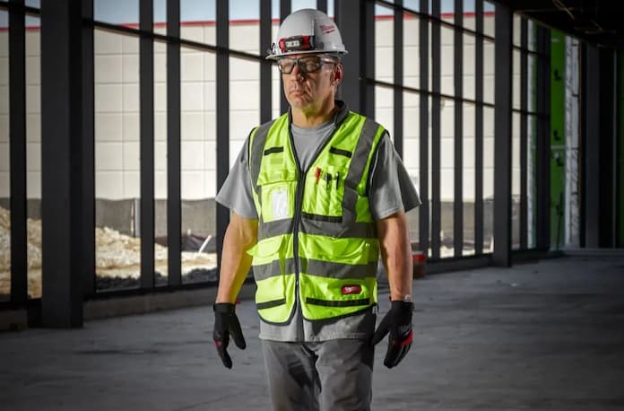 man wearing Hi-Vis Clothing