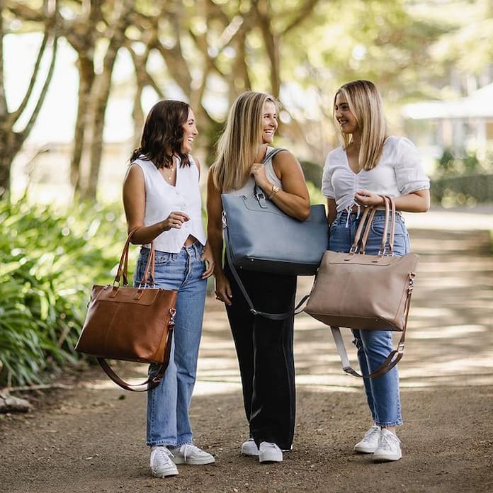 leather weekenders bag in color