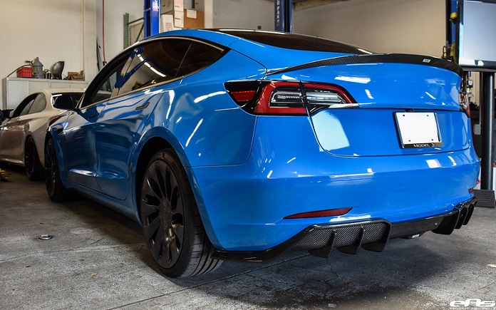 Tesla, Electric, Back Side