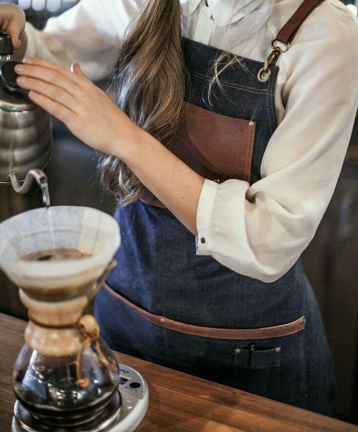 Denim cafe apron