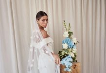 LOLA KNIGHT - LILLIAN - DELICATE FLOWER WEDDING VEIL - IVORY