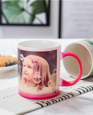 printed phot mug of a little girl photo